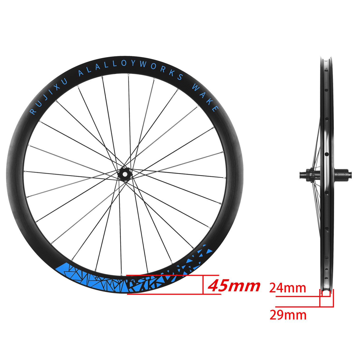 Gravel Bike Tires - RUJIXU 700C GRAVEL 45x29mm Aluminium alloy