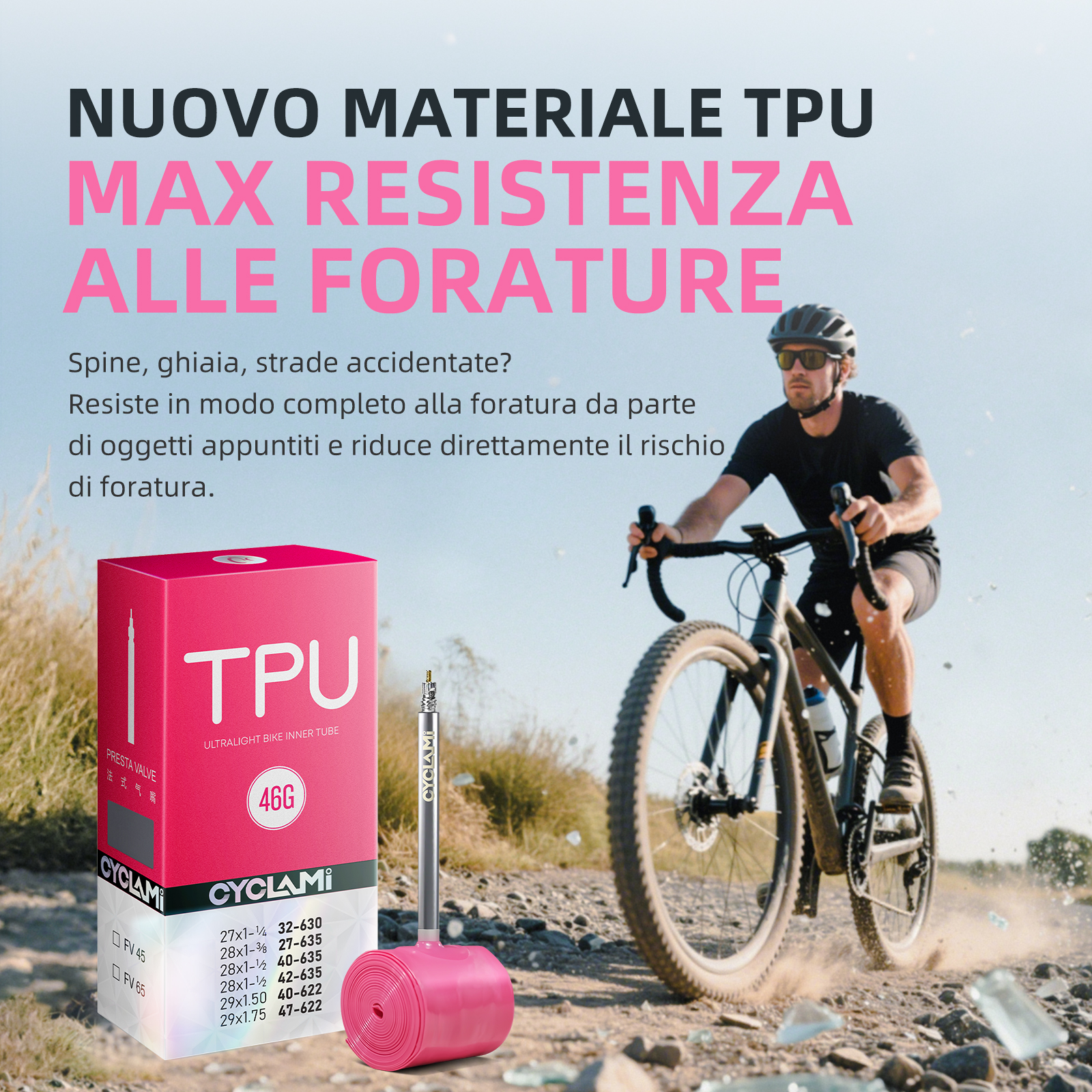 CYCLAMI Ultralight Bicycle Inn - Gravel Bike Tires recensione e prezzo